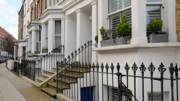 Victorian terraced houses in England