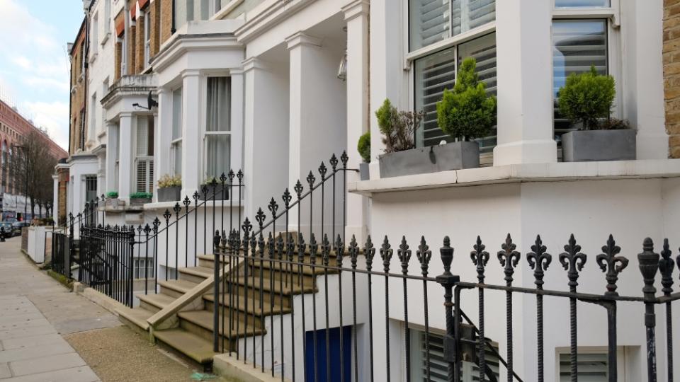 Victorian terraced houses in England